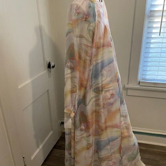 Calme by Johnny Was Marble Kaftan Cotton & Silk blend, size L - Picture 4 of 5